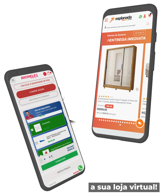 Vamos criar ou transformar juntos a sua loja virtual!
